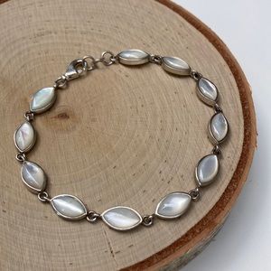 Boma Sterling Silver Mother of Pearl Link Bracelet